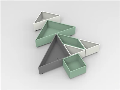 Kotak Penanam Modular Tangram